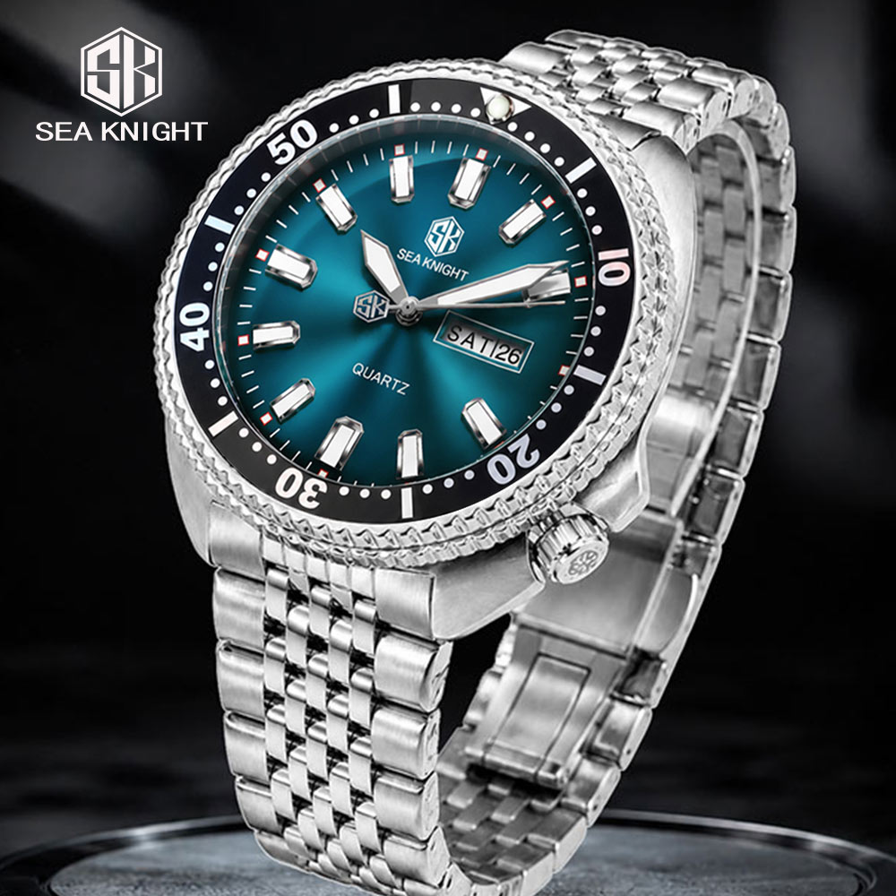 Smartwatch Luxury Watches For Men - SEA KNIGHT 남성용 럭셔리 비즈니스 쿼츠