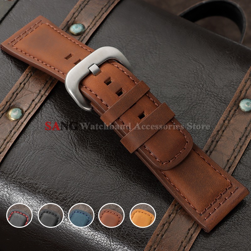 Watches Rolex Smartwatch - 28mm 빈티지 가죽 시계줄 송아지 가죽