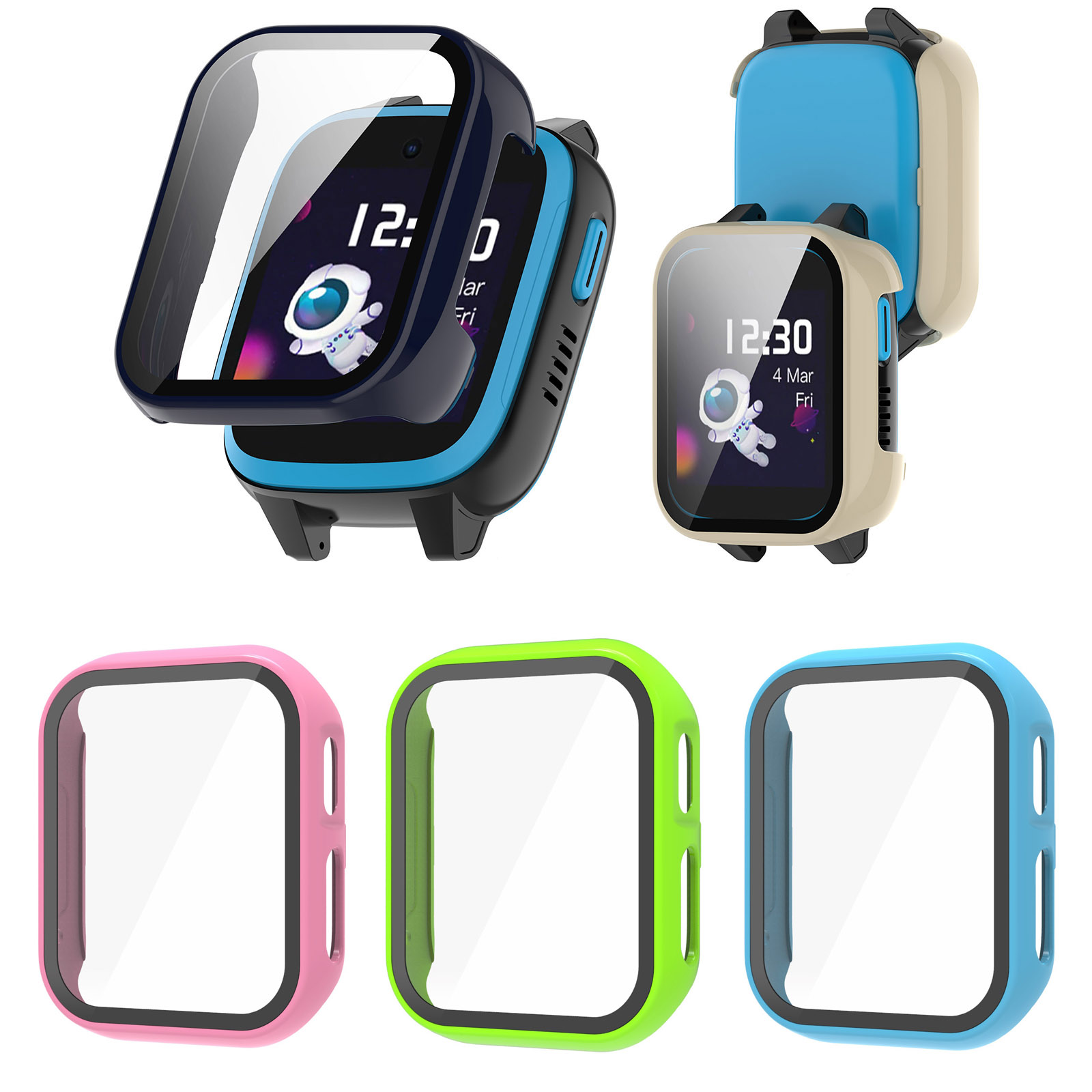 Smartwatch Watches For Children - 하드 엣지 쉘 유리 스크린 보호대