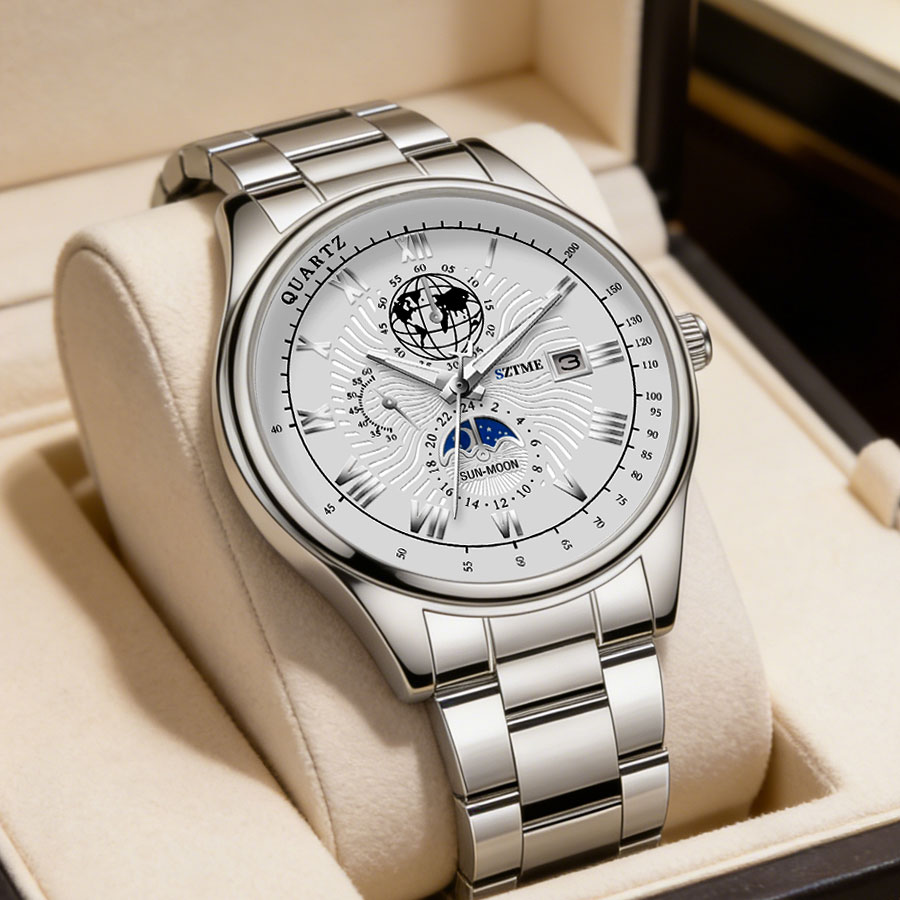 Smartwatch Luxury Watches For Men - 비즈니스 고급 남성용 시계 스틸 밴드