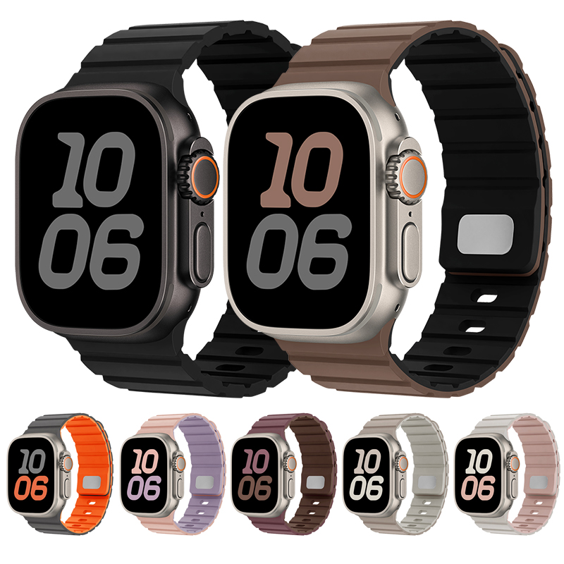 Smartwatch Apple Watches For Men - 애플워치용 마그네틱 실리콘 스트랩 40mm 44mm