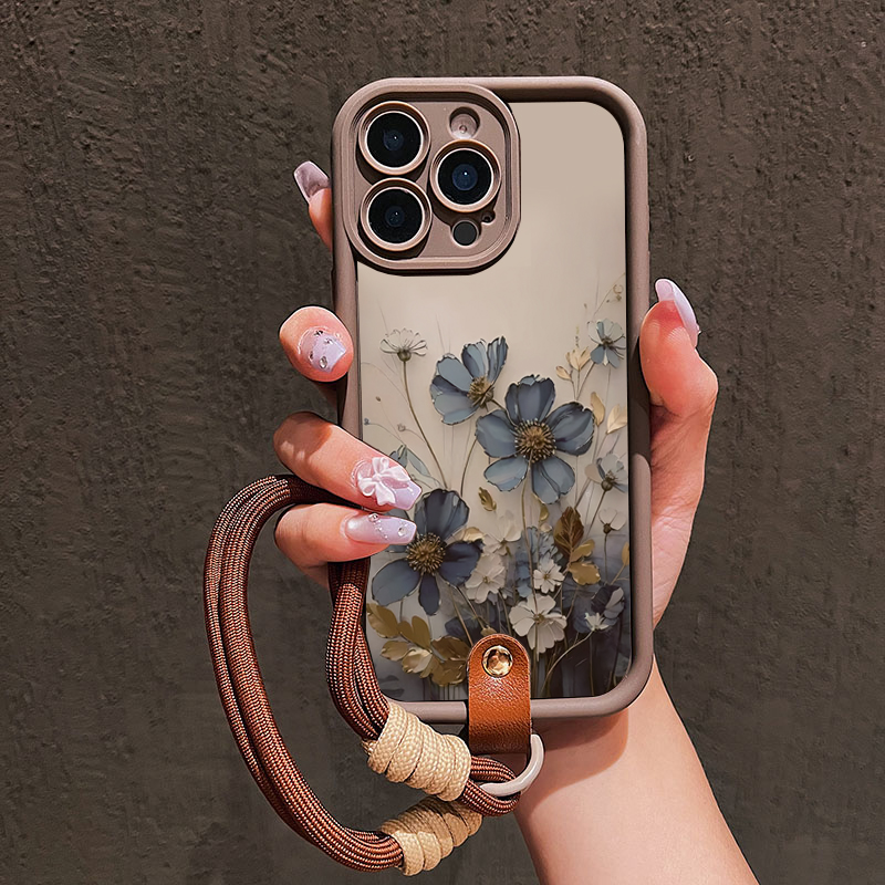 블루 플라워 랜야드 스트랩 로프 폰 케이스 삼성 갤럭시 - Samsung Galaxy Strap 리뷰 및 가격