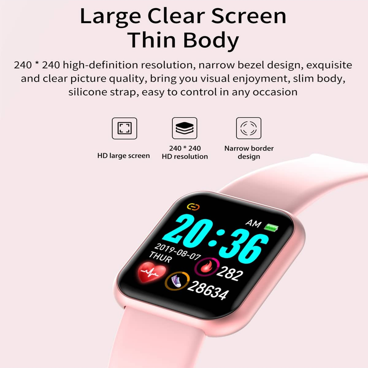 스마트 워치 메시지 알림 음악 제어 칼로리 거리 피트니 - Smartwatch Watches For Children 리뷰 및 가격