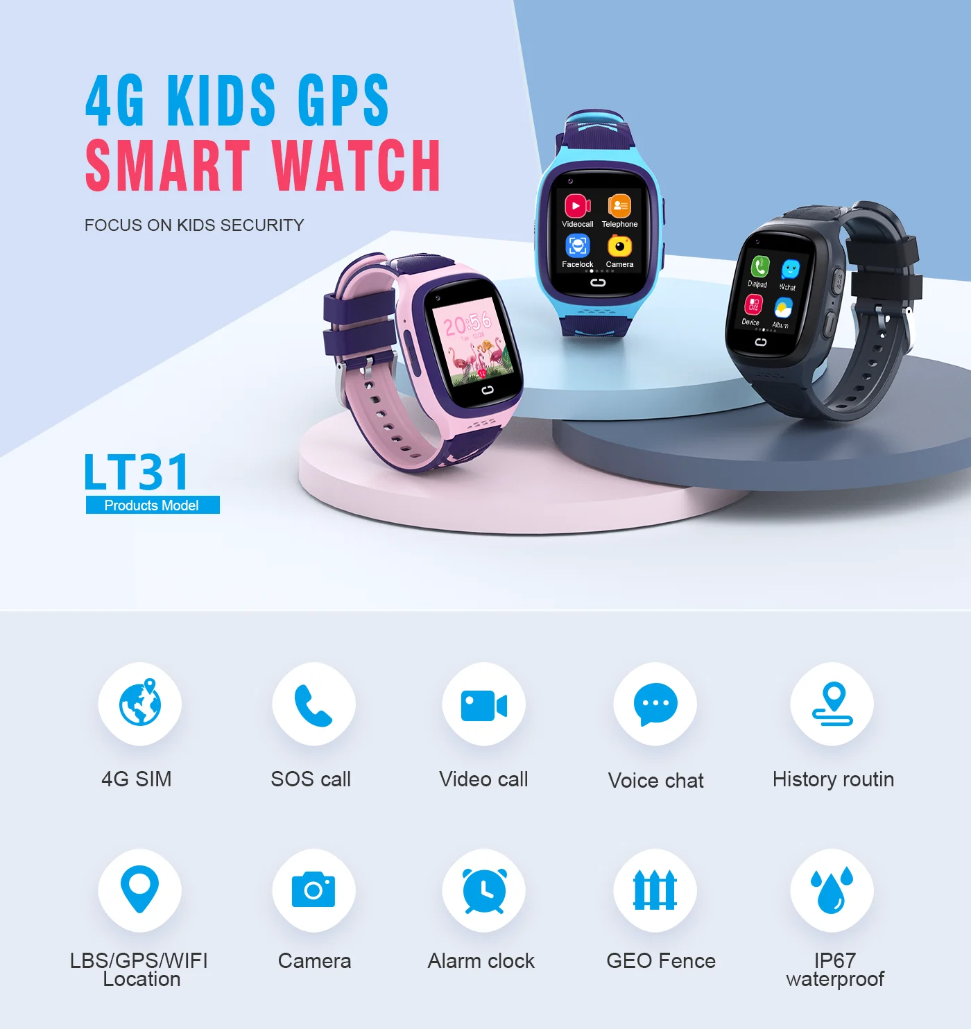 4G 키즈 스마트워치 SOS 방수 WiFi GPS 영상 - Smartwatch Watches For Children 리뷰 및 가격