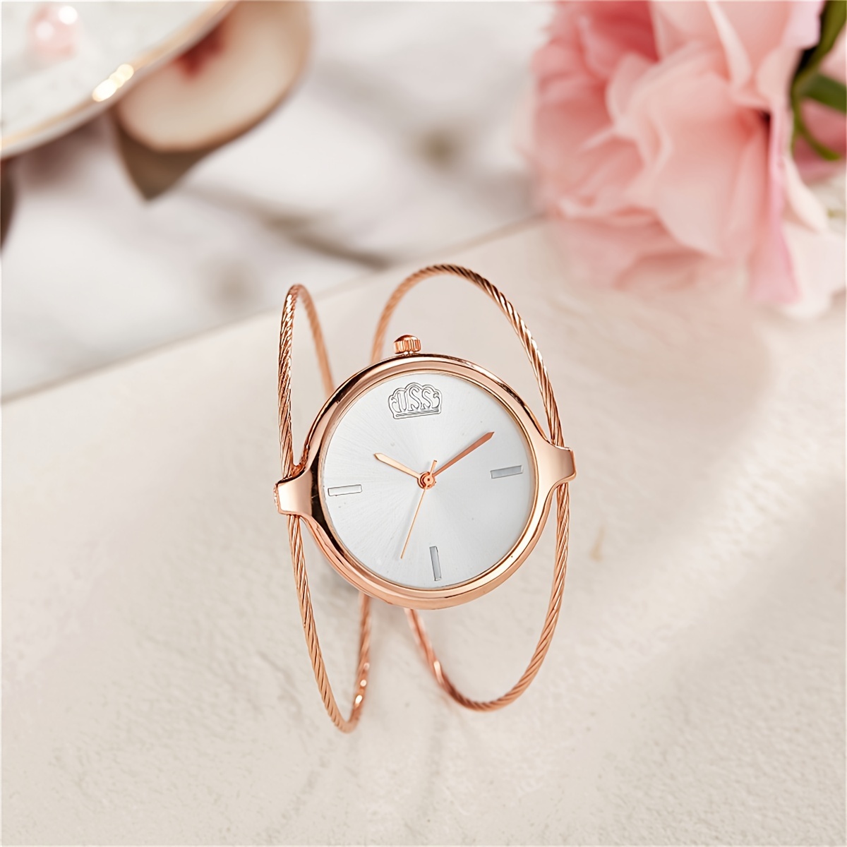 패션 캐주얼 여성용 쿼츠 시계, 원형 팔찌 시계, 우아 - Minimalist Thin Watch 리뷰 및 가격
