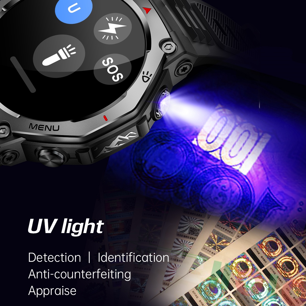 VWAR T-Rex 울트라 스마트 워치(손전등/자외선  - Watch Vs Smartwatch 리뷰 및 가격