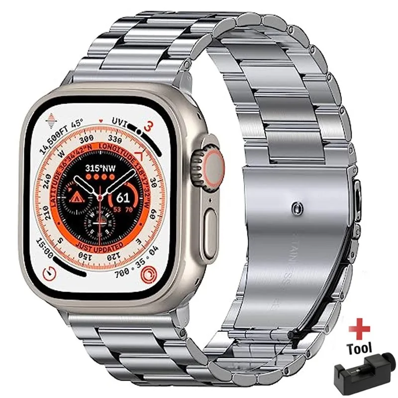 Apple Watch 밴드 용 스테인레스 스틸 스트랩  - Smartwatch Apple Watches For Men 리뷰 및 가격