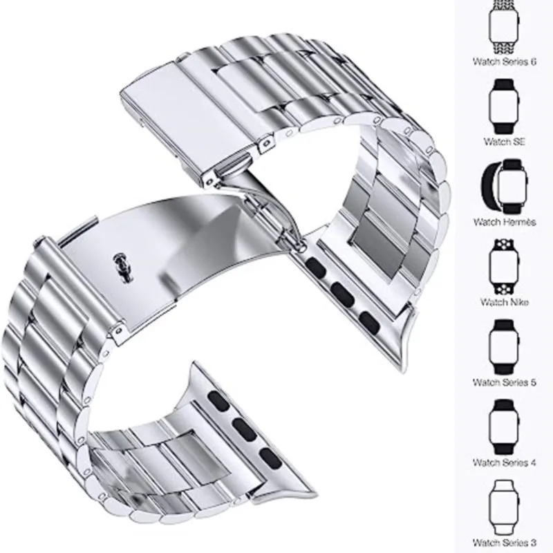 Apple Watch 밴드 용 스테인레스 스틸 스트랩  - Smartwatch Apple Watches For Men 리뷰 및 가격