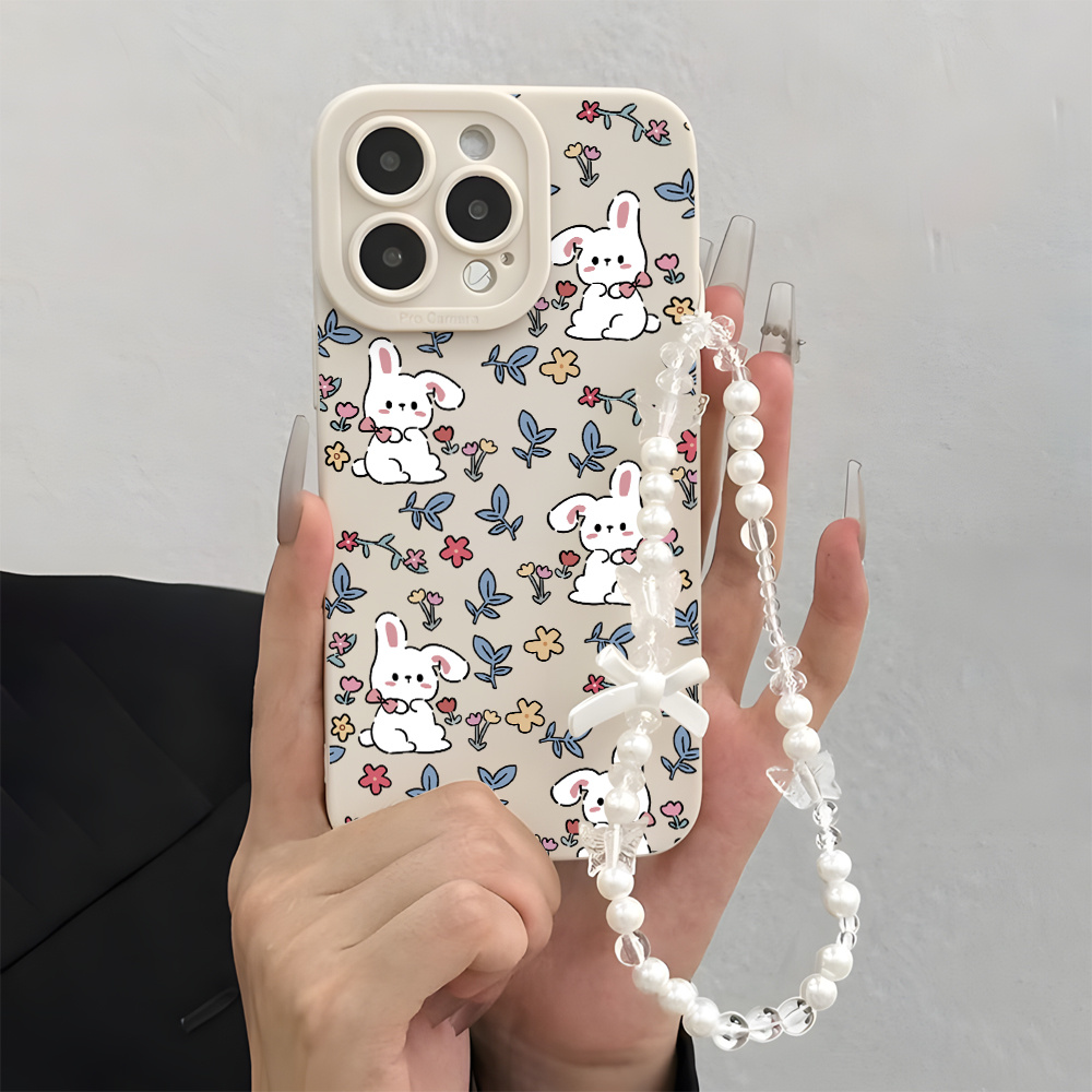 토끼 꽃무늬 한국 스타일 손목 스트랩 폰 케이스 (삼성 - Samsung Galaxy Strap 리뷰 및 가격