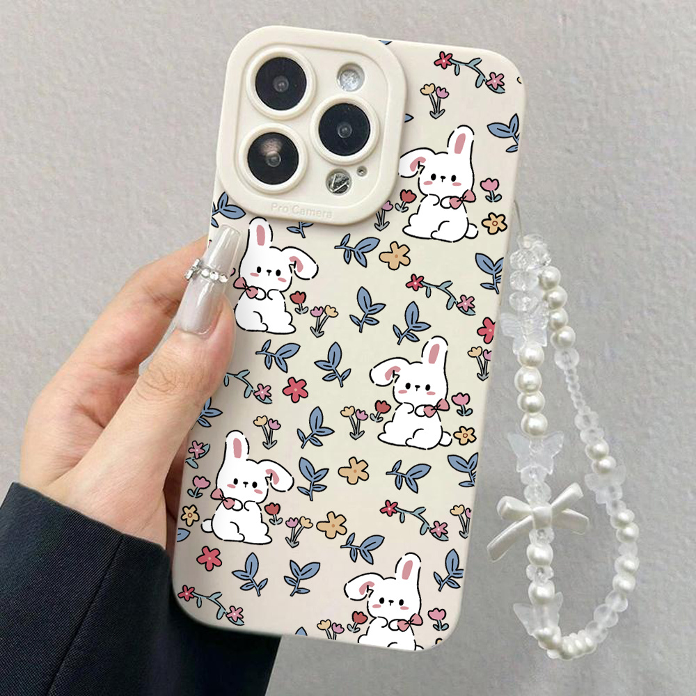 토끼 꽃무늬 한국 스타일 손목 스트랩 폰 케이스 (삼성 - Samsung Galaxy Strap 리뷰 및 가격