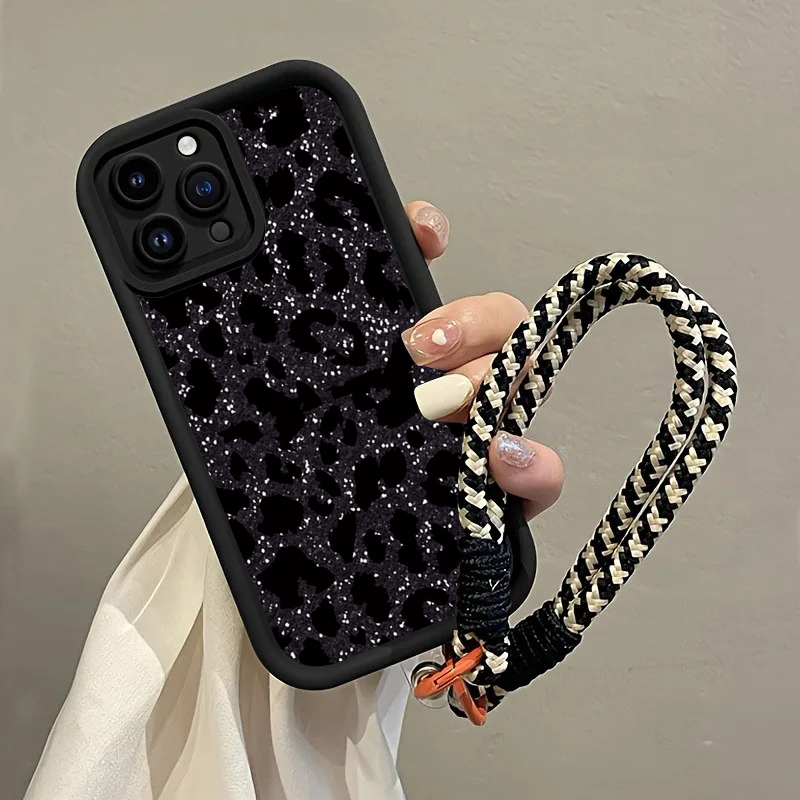 검은색 반점 표범 무늬 핸드 스트랩 폰 케이스 (삼성  - Samsung Galaxy Strap 리뷰 및 가격