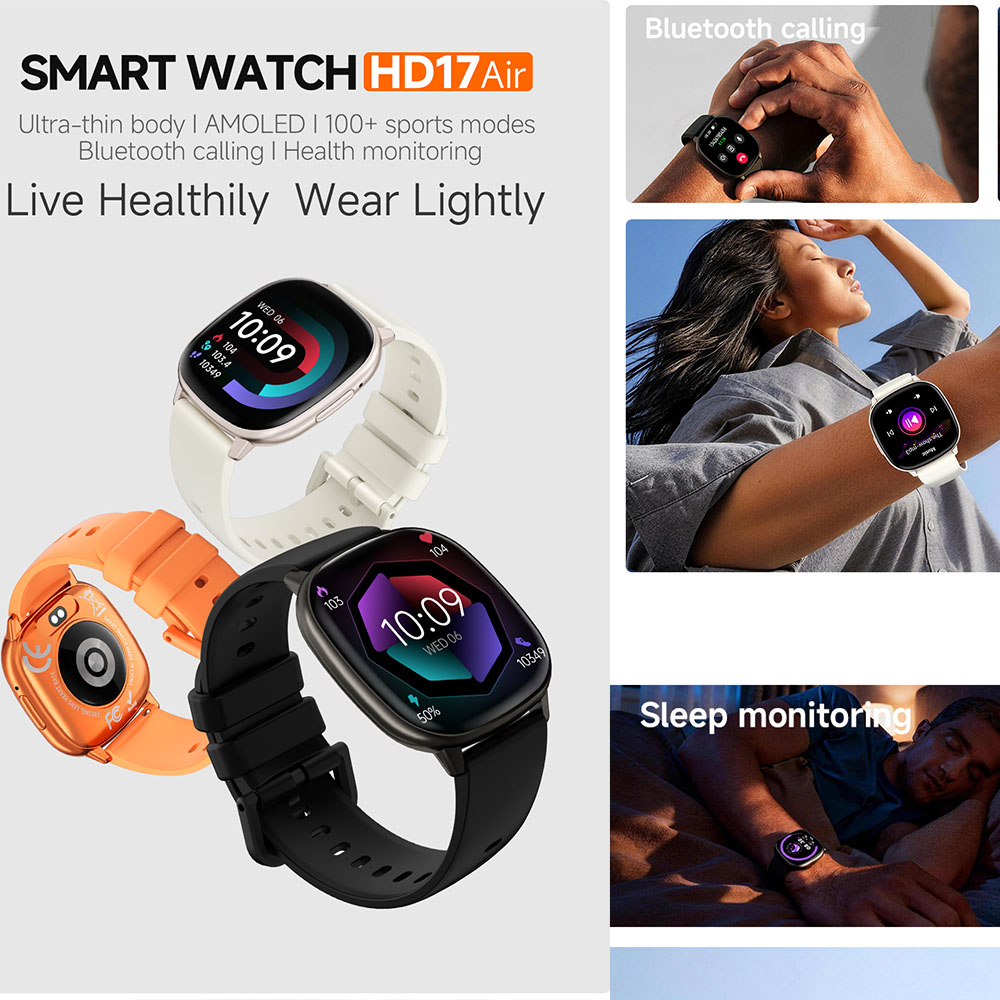 HD17 AIR AMOLED 패션 스마트워치 1.73인 - Smartwatch Stylish Watches For Women 리뷰 및 가격