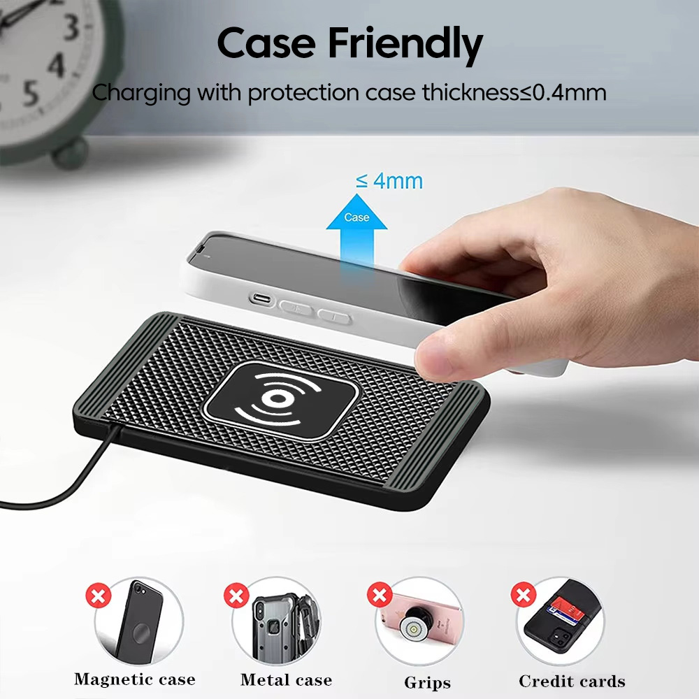 15W 무선 충전기 차량용 미끄럼 방지 패드 무선 고속 - Smartwatch Phone Watches 리뷰 및 가격