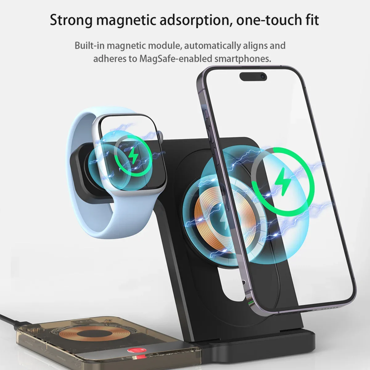 15W MagSafe 호환 무선 충전 스탠드 - 아이폰 - Smartwatch Phone Watches 리뷰 및 가격