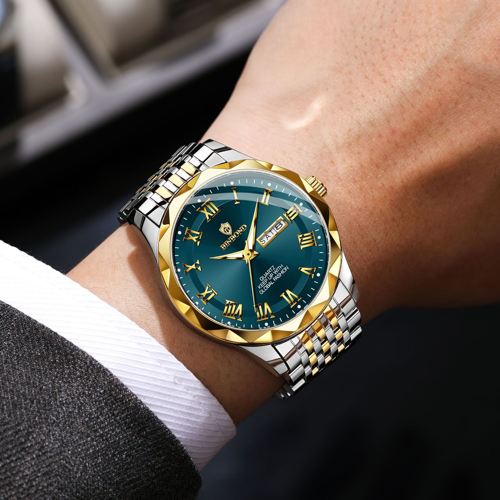 BINBOND 럭셔리 쿼츠 손목시계 발광 방수 자동 남 - Smartwatch Luxury Watches For Men 리뷰 및 가격