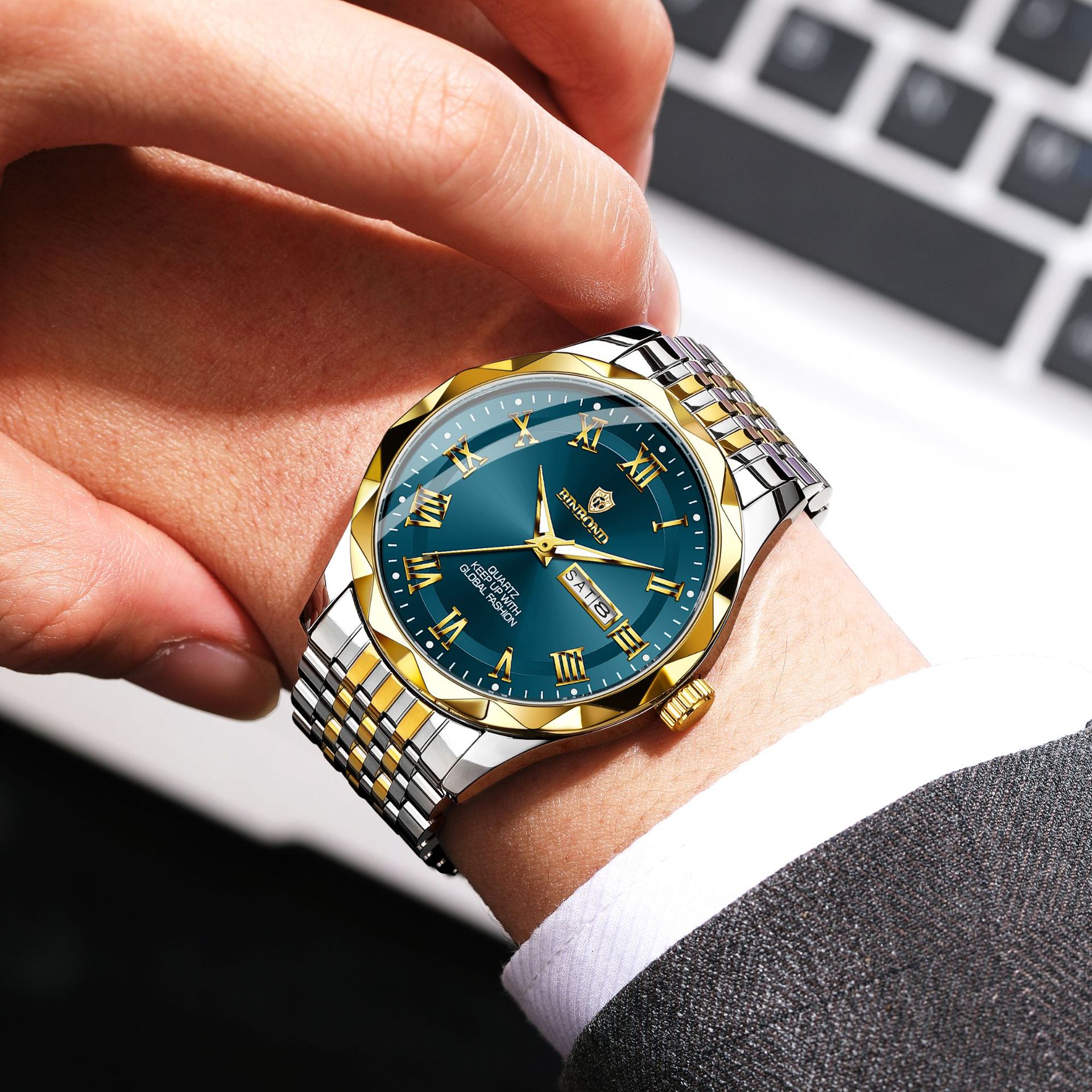 BINBOND 럭셔리 쿼츠 손목시계 발광 방수 자동 남 - Smartwatch Luxury Watches For Men 리뷰 및 가격